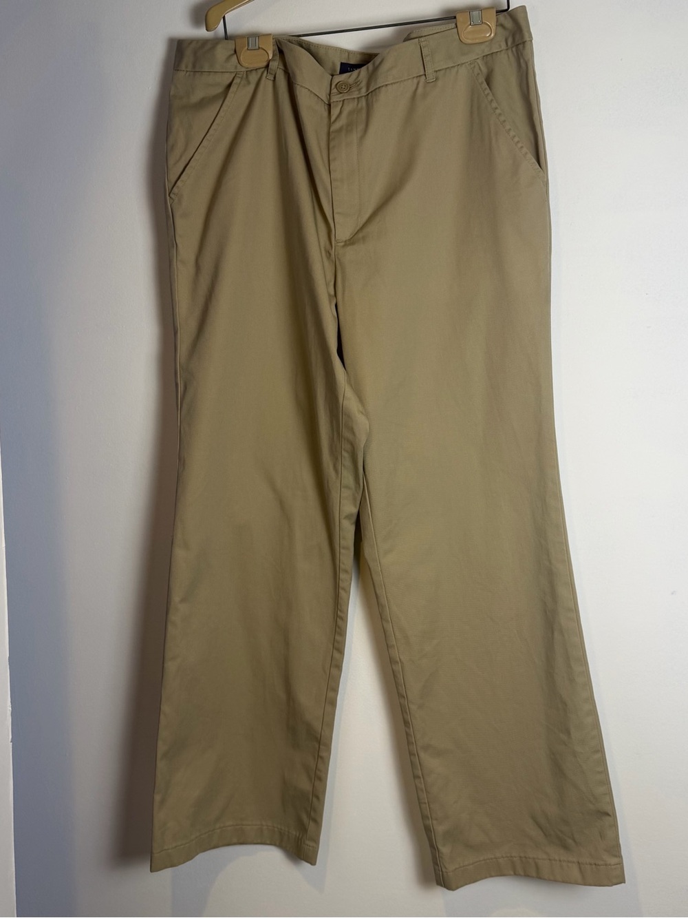 Lands' End Women's Khaki Flat-front Chino Pants